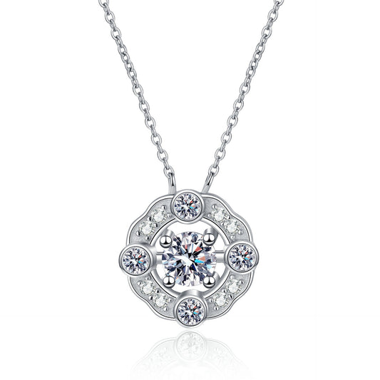 925 Sterling Silver Moissanite Simply Necklace