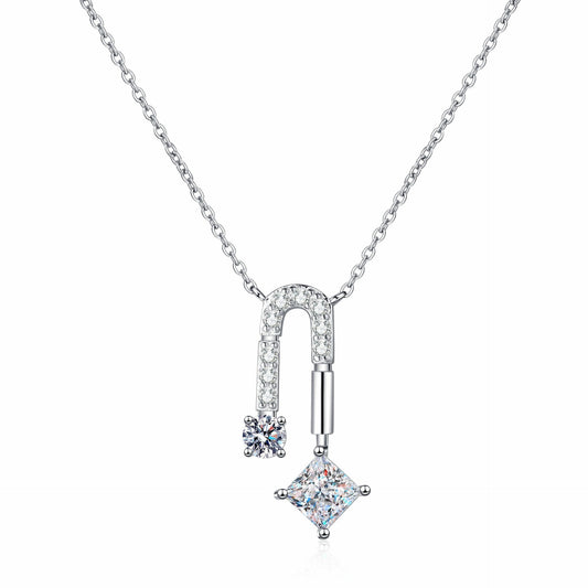 925 Sterling Silver Unique Moissanite Necklace