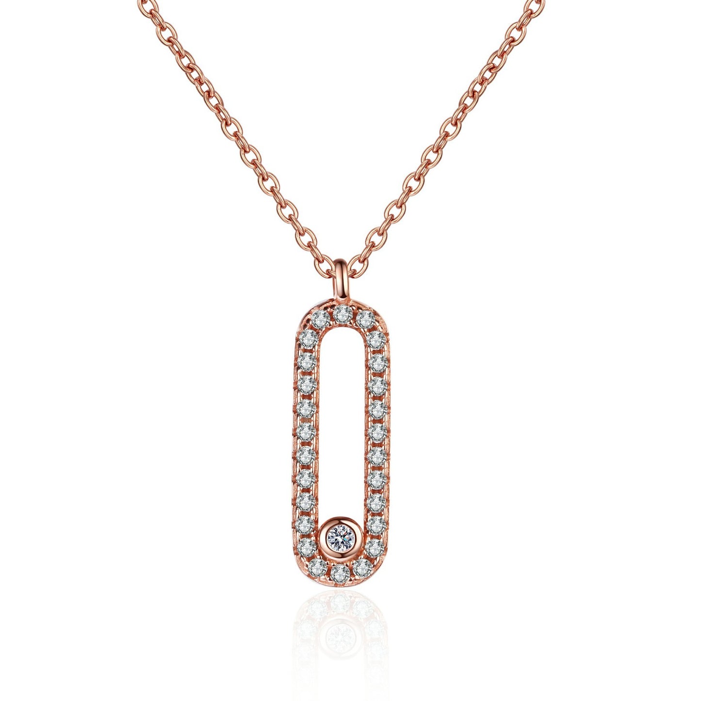 925 Sterling Silver Fashion Moissanite Necklace