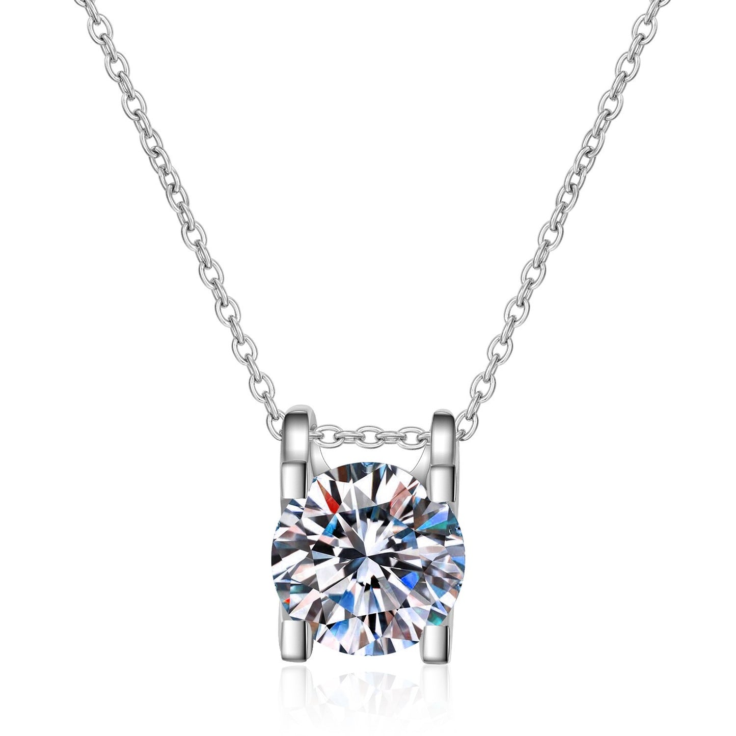 925 Sterling Silver Moissanite High Quality Necklace