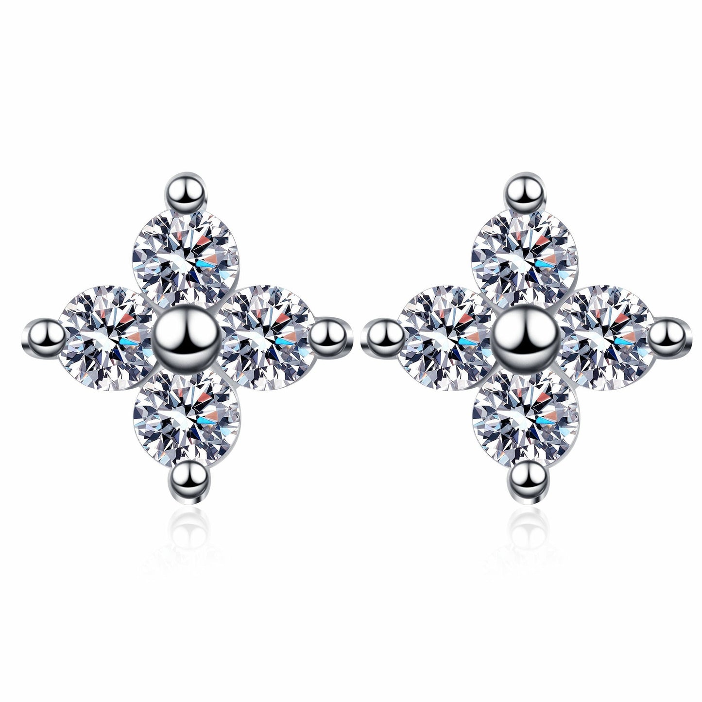 925 Sterling Silver Moissanite Daily Wearing Stud Earrings