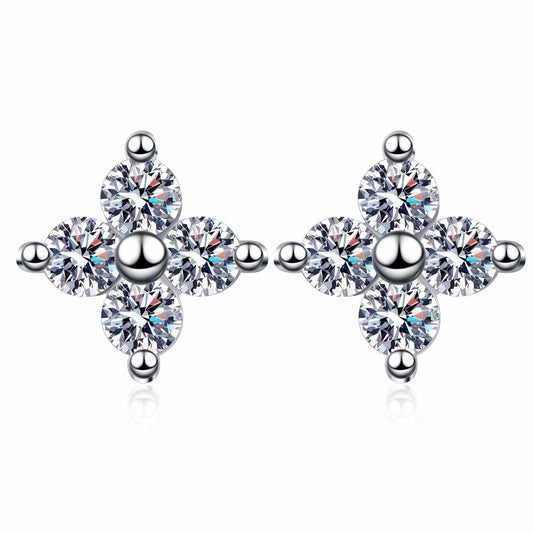 925 Sterling Silver Moissanite Daily Wearing Stud Earrings