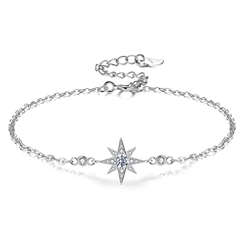 925 Sterling Silver Monaco Star Bracelet Jewelry Gift for Women Girls