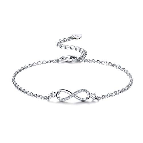 925 Sterling Silver Infinity Bracelet for Women with Jewellery Gifts Box